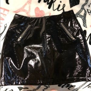 Black Leather Skirt
